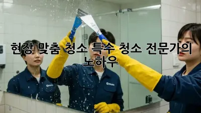 현장 맞춤 청소: 특수 청소 전문가의 노하우